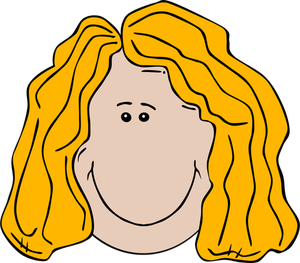 Zâmbind blond femeie vectoriale
