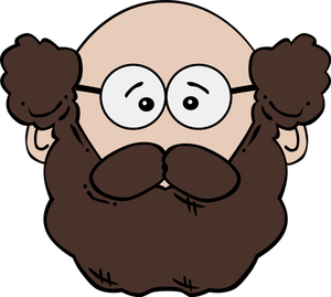 Image vectorielle d'un homme à la barbe