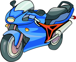 City motorcycle vector clip art