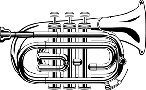 Ilustraţie vectorială de buzunar trompeta