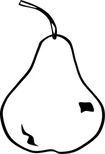 Vector clip art of pear