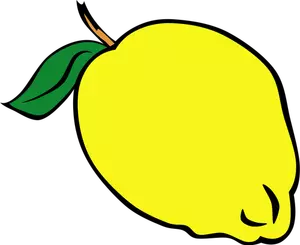 Lemon or lime vector image with leaf