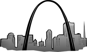 Dibujo vectorial de St. Louis Gateway Arch