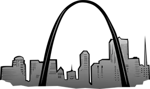 St. Louis Gateway Arch vektorové kreslení