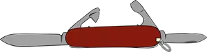 Brown Swiss army knife vektorbild