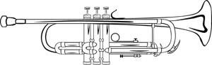 Vector illustration of trumpet