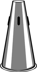 Vector afbeelding van rechte dempen trompet