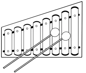 Gráficos vectoriales de xilófono