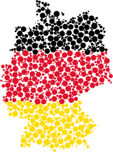 Mappa della Germania con i puntini