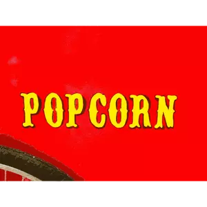 Popcorn sign vector drawing