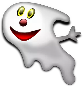 Halloween lachende ghost vectorafbeeldingen