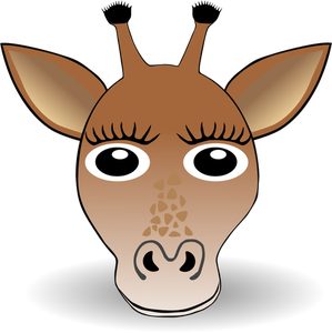 Girafa drăguţ cap vector illustration