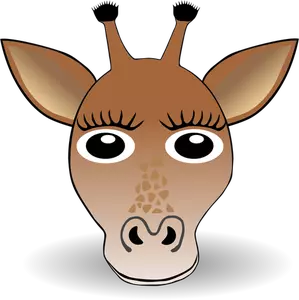 Søt giraffe hodet vector illustrasjon