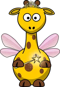 Vector clip art of fairy giraffe