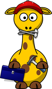DIY homem girafa vector imagem