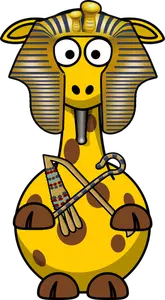 Pharao giraffe vector illustration