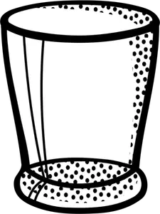Vector Illustrasjon av klart glass vann glass