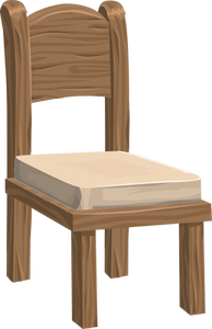 Imagen vectorial de silla de madera