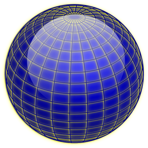 Vector clip art of shiny globe