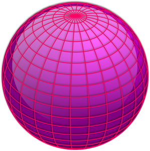 Vektorbild av rosa jordglob form