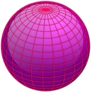 Immagine vettoriale di forma globo rosa