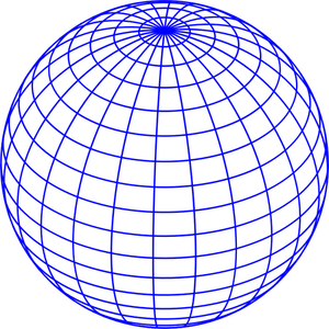 Vektor illustration av blå fast klot