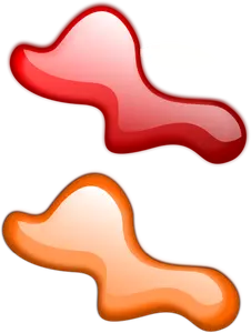 Vektor-ClipArts von rot und Orange drops Symbole