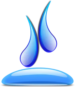 Blue blog droplets vector illustration