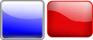 Rode en blauwe knoppen vector illustratie