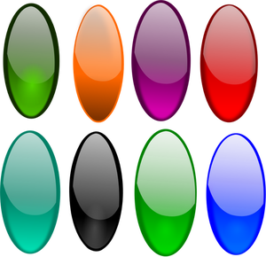 صورة متجهة لأزرار شكل بيضاوي