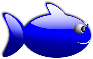 Lśniący niebieski ryb wektorowych ilustracji