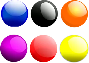 Image vectorielle boutons brillant coloré