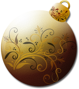 Christmas tree ornament with reflection vector illustration