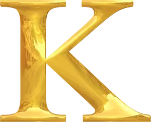 Gold typography K