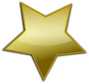 Golden star vektor ClipArt