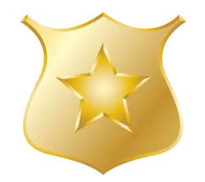 Kultainen poliisimerkki vektori piirustus