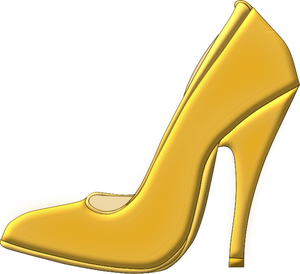 Image vectorielle de chaussure talons hauts dorés