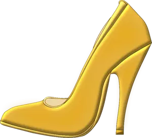 Imagine vectorială de aur toc înalt pantofi