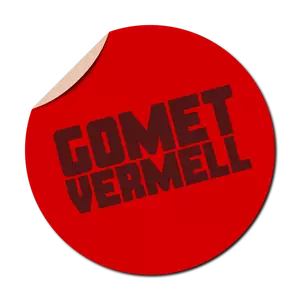 Immagine vettoriale GOMET vermell adesivo rosso
