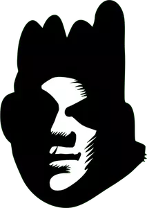 Image vectorielle de silhouette visage noir