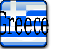 Bandera de Grecia con la escritura ilustración vectorial