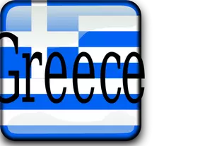 Greece flag with writing vector illustration
