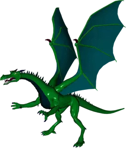 Voando dragão verde