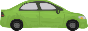 Zielony samochód wektorowa