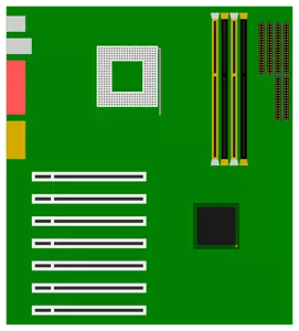 Green motherboard vector image