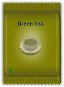 Imagen de vector de bolsita de té verde