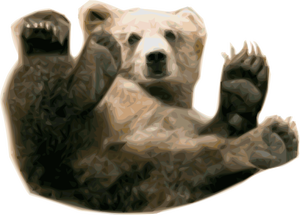Grizzly bear vector painting