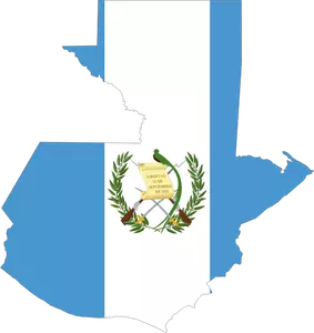 Guatemala peta dan bendera