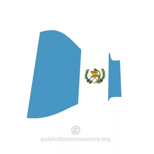 Wavy flag of Guatemala