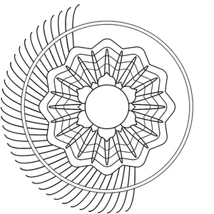 La moitié d'une fleur floraison vector image